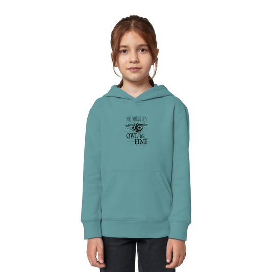 Owl Be Fine Street Art Eule - Kids Organic Hoodie