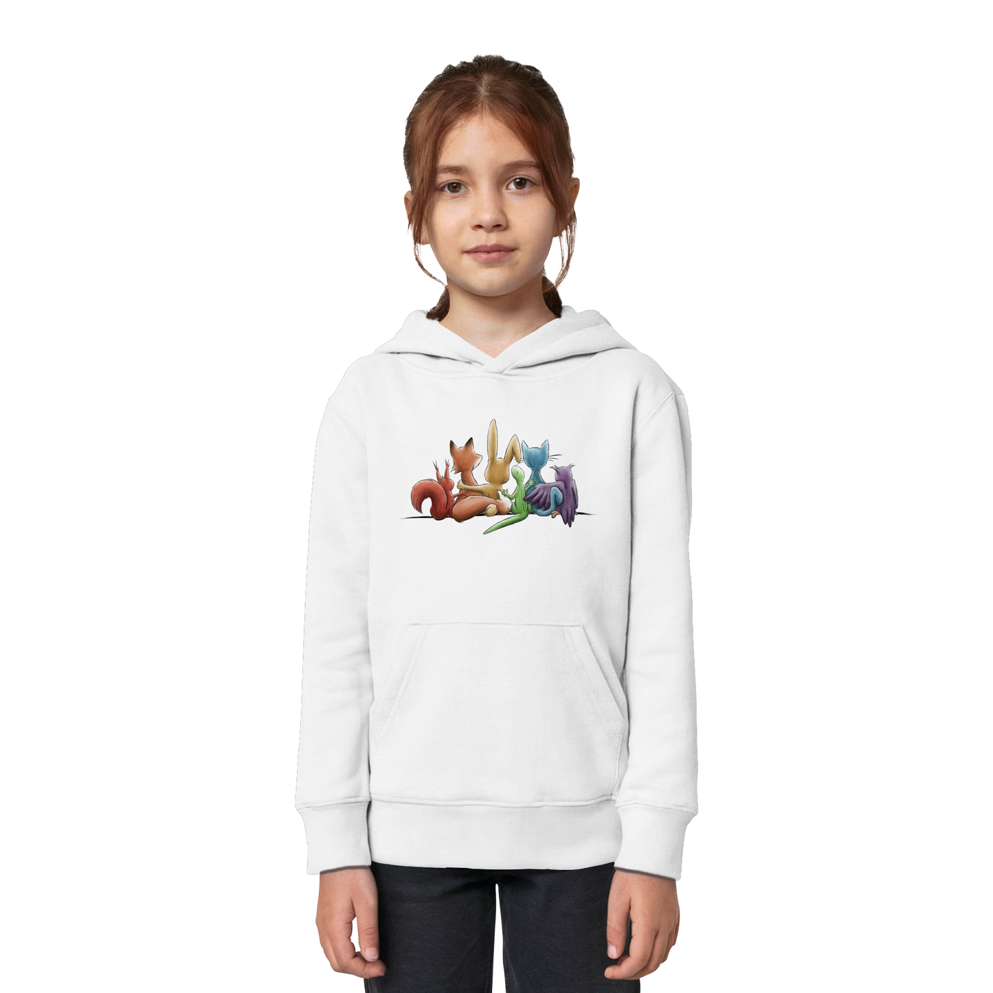 Regenbogen Tiere für Freundschaft, Toleranz und Vielfalt - Kids Organic Hoodie
