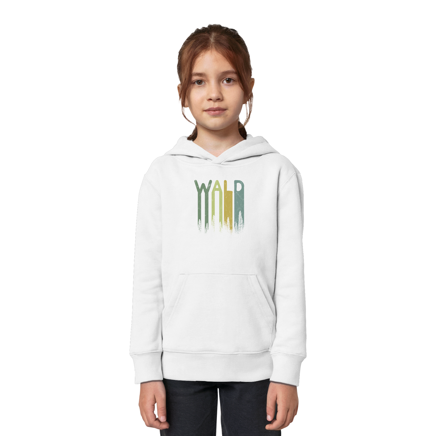 Wald Retro Forst Schriftzug - Kids Organic Hoodie