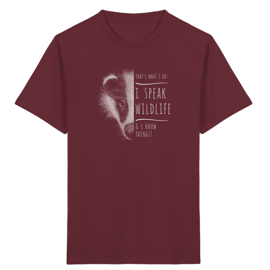 I Speak Wildlife And I Know Things! Dachs - Kids Organic Shirt