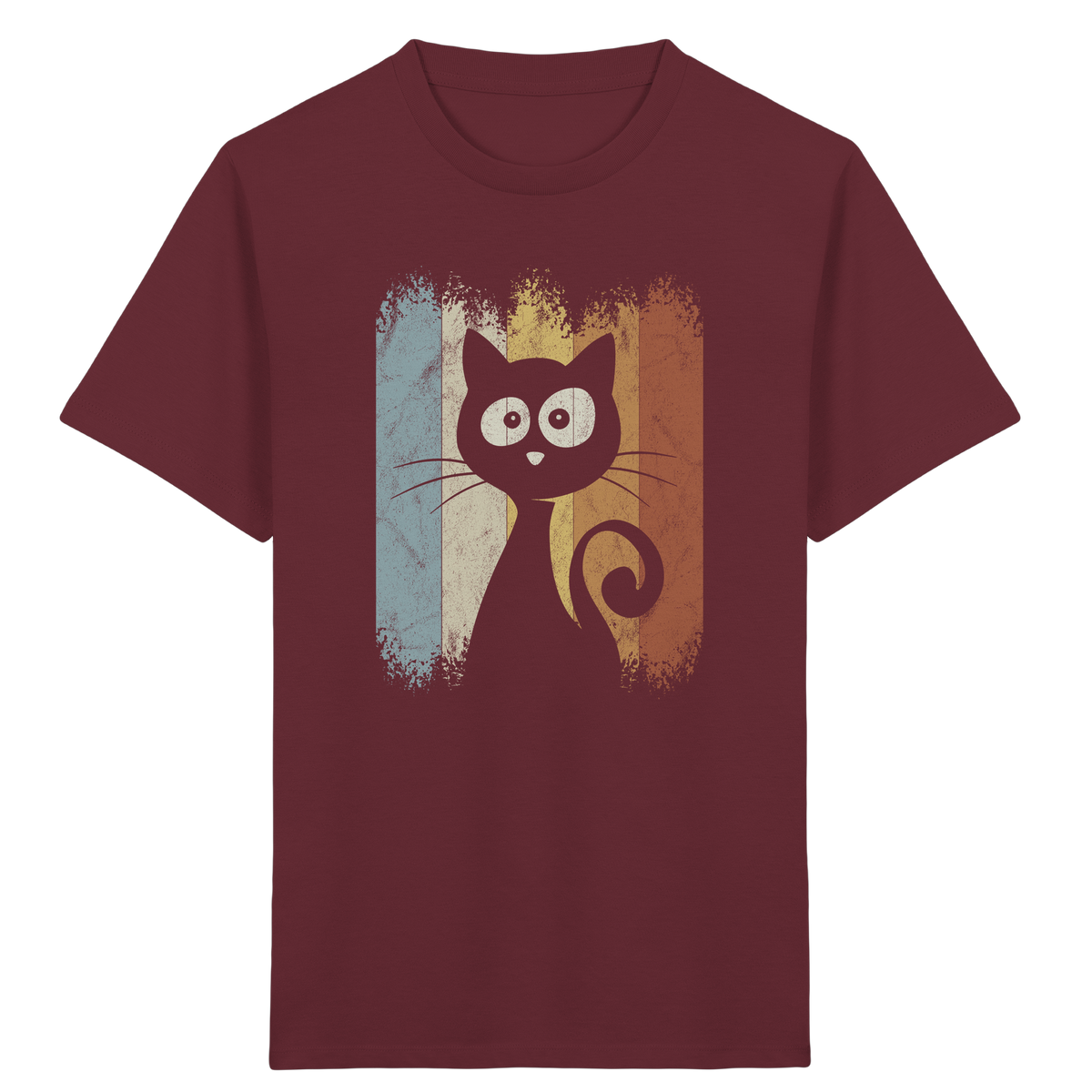 Retro Katze Silhouette - Kids Organic Shirt