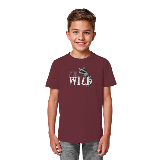 Bisschen wild heute! Waschbär - Kids Organic Shirt