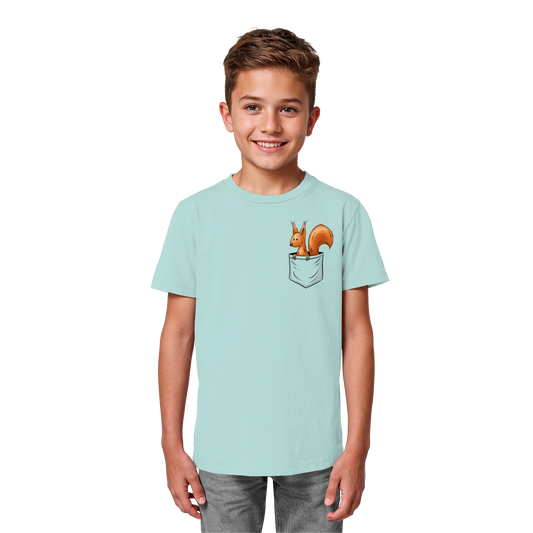 Lässiges Eichhörnchen In Tasche - Kids Organic Shirt