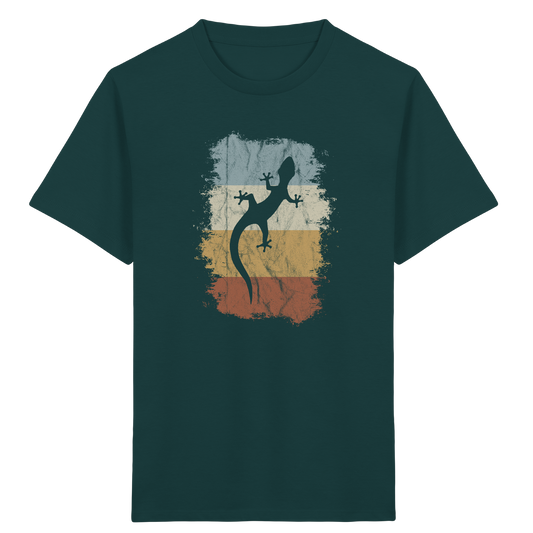 Retro Gecko Salamander Silhouette - Kids Organic Shirt