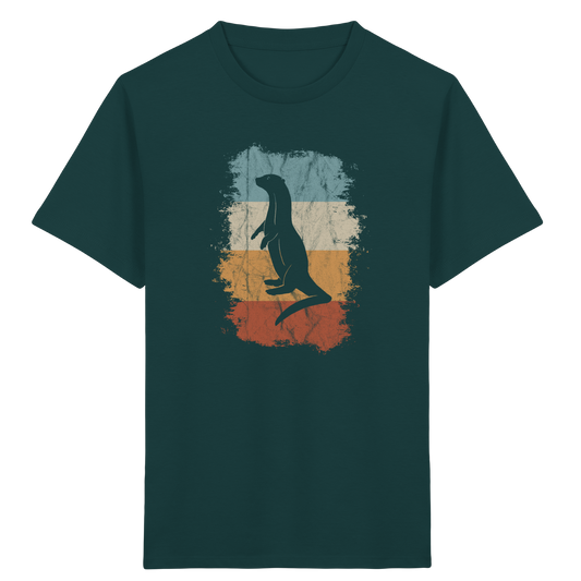 Retro Otter Fischotter Silhouette - Kids Organic Shirt