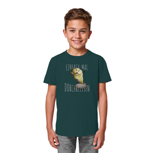 Einfach mal Durchbeissen Biber - Kids Organic Shirt