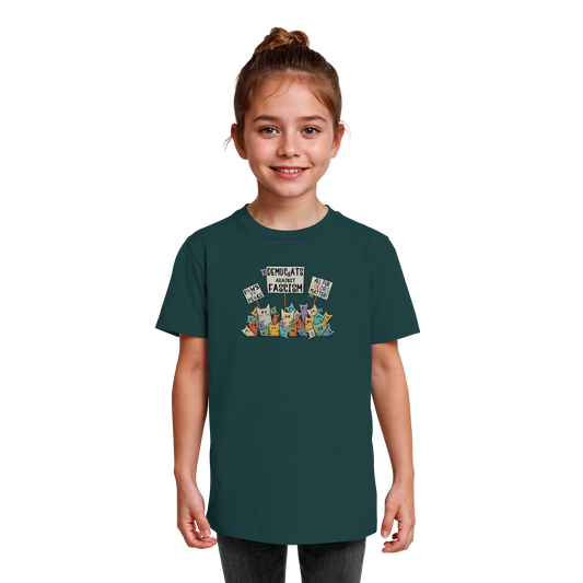 Demo-Katzen gegen Faschismus und für Vielfalt - Kids Organic Shirt