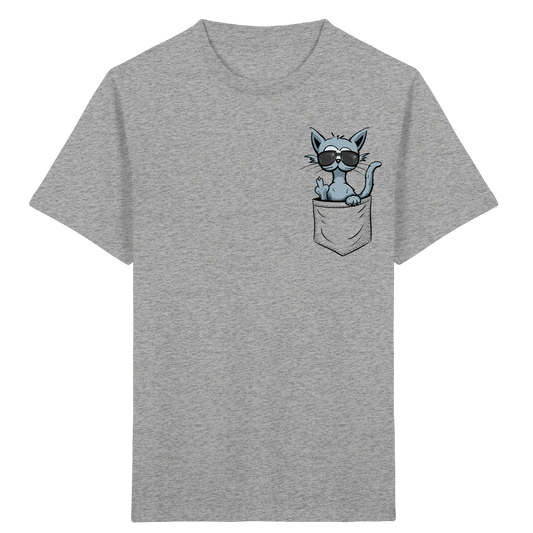 "Fuck Off" Mittelfinger Katze in der Tasche - Kids Organic Shirt