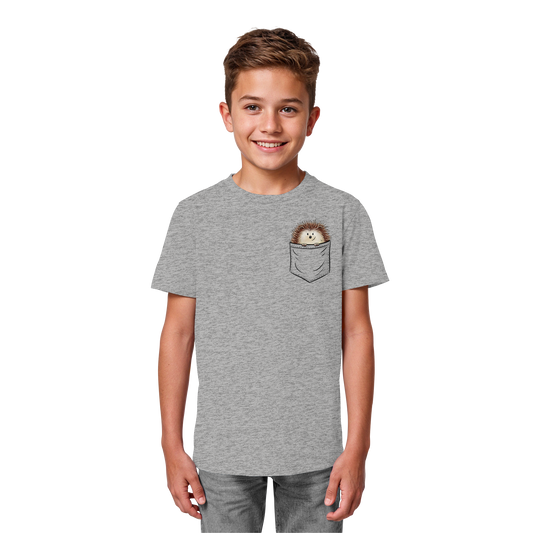 Lustiger Igel in Deiner Brust-Tasche - Kids Organic Shirt