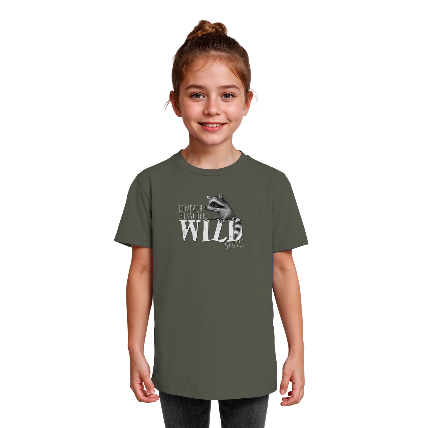 Bisschen wild heute! Waschbär - Kids Organic Shirt