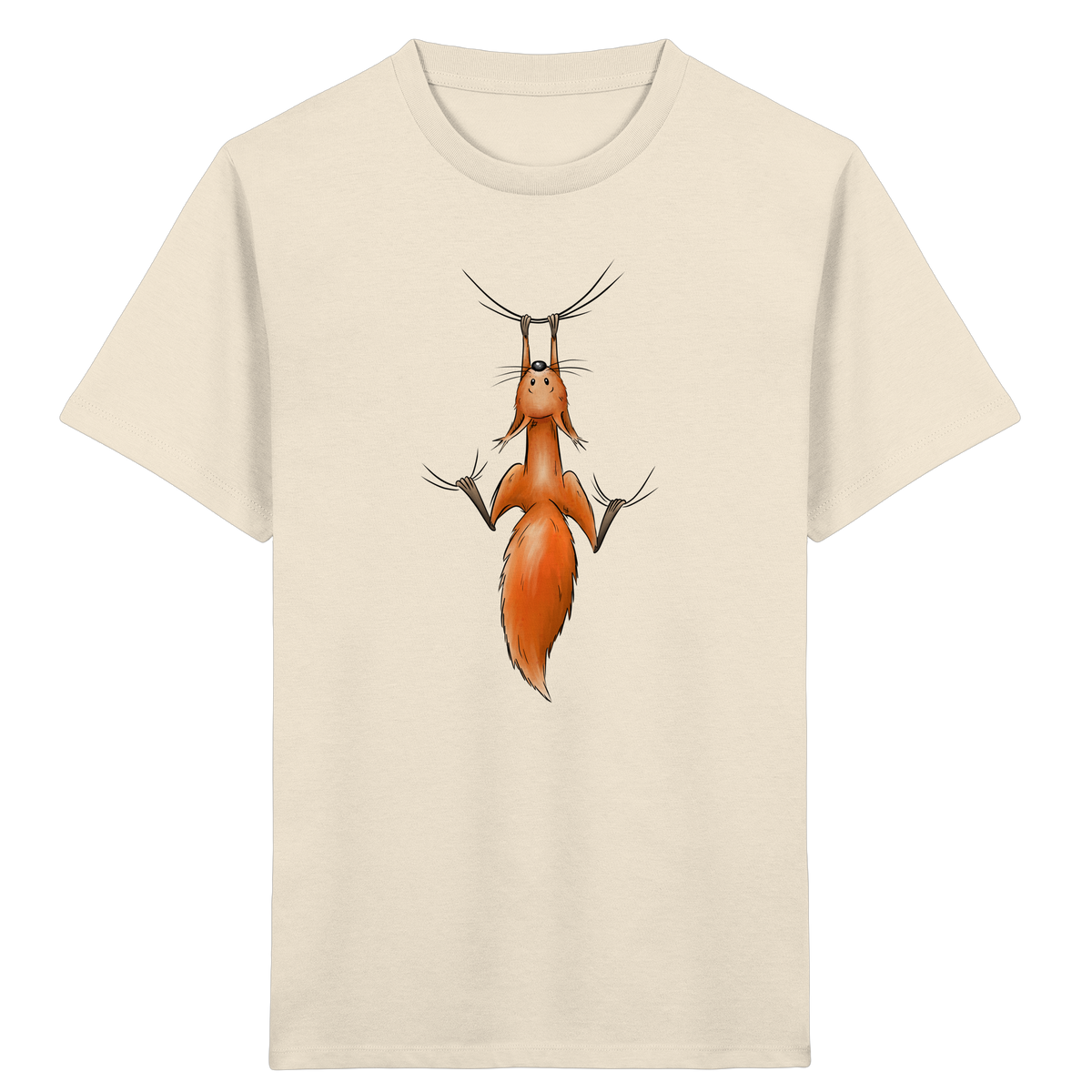 Rotes Eichhörnchen hängt ab - Kids Organic Shirt