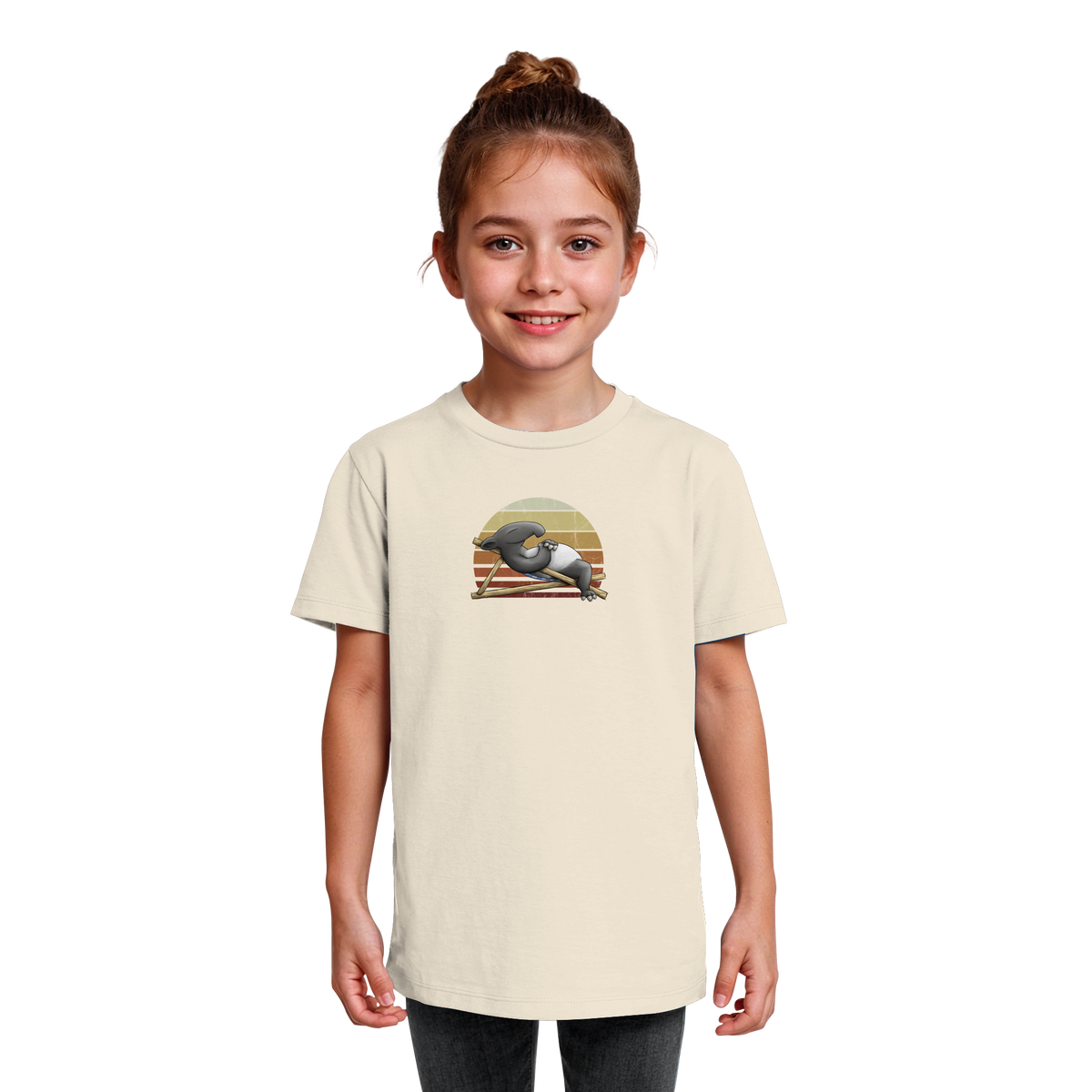 Lässiger Retro Sundown Tapir - Kids Organic Shirt