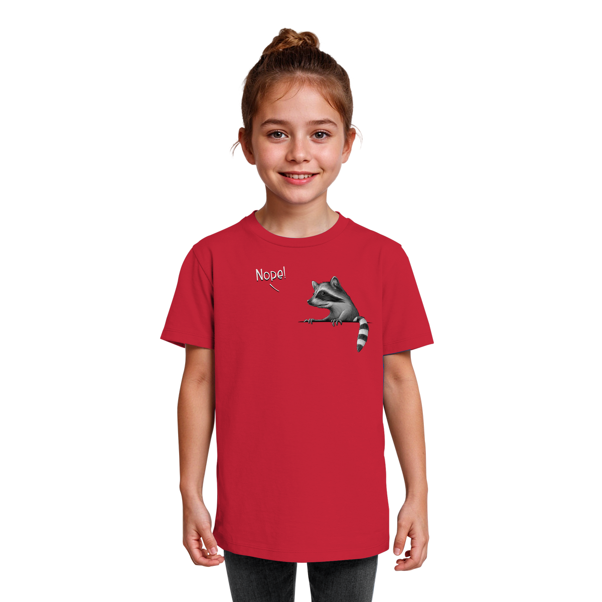 Nope! Frecher verwegener Waschbär - Kids Organic Shirt