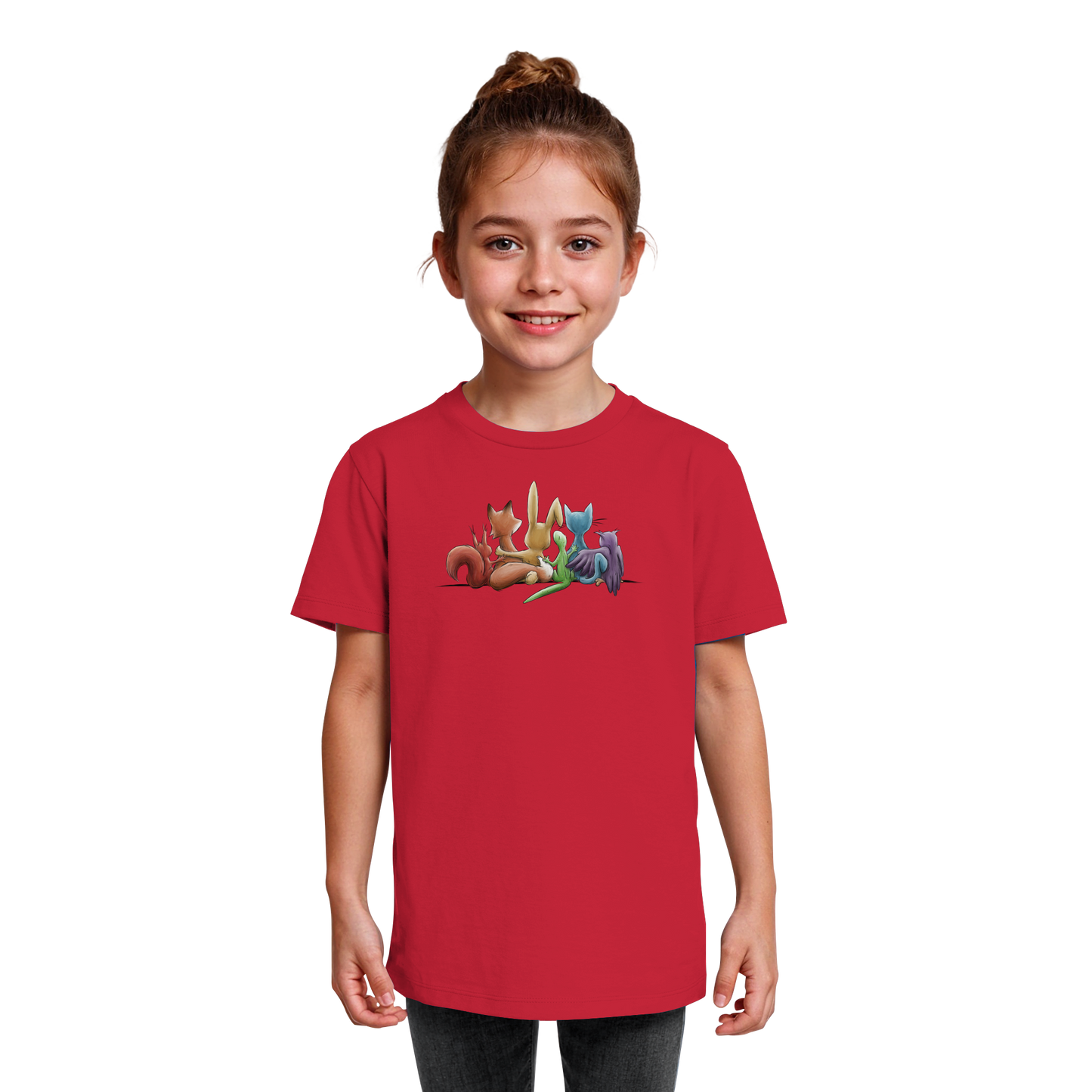 Regenbogen Tiere für Freundschaft, Toleranz und Vielfalt - Kids Organic Shirt