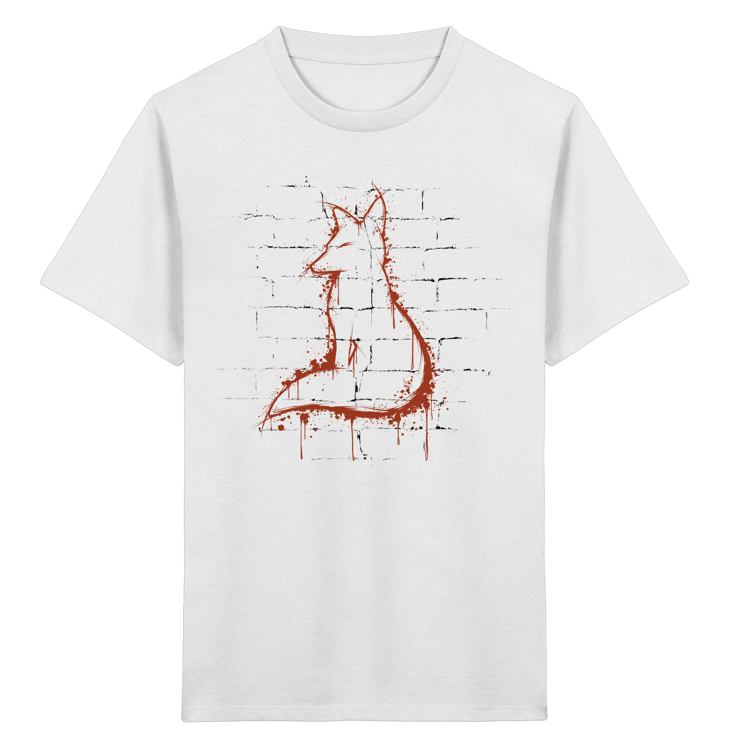 Street Art Fuchs Silhouette - Kids Organic Shirt