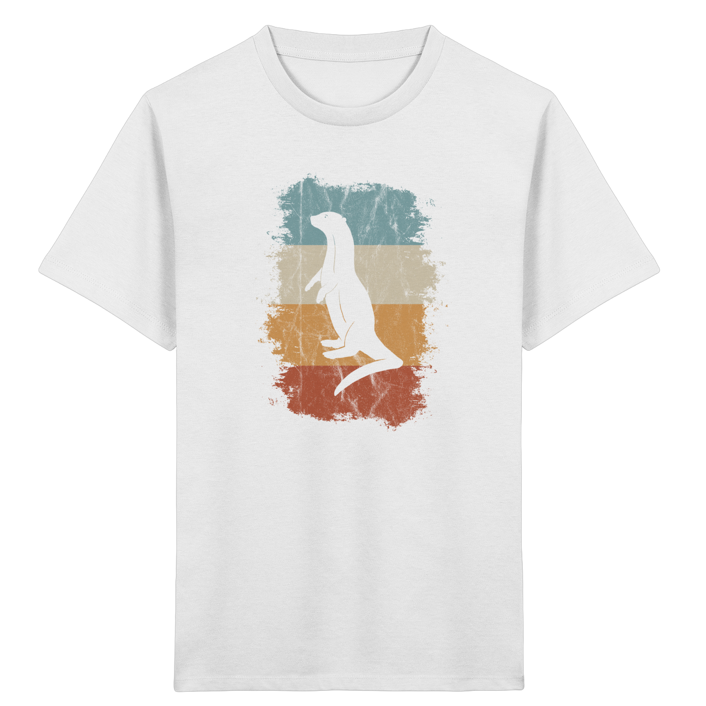 Retro Otter Fischotter Silhouette - Kids Organic Shirt
