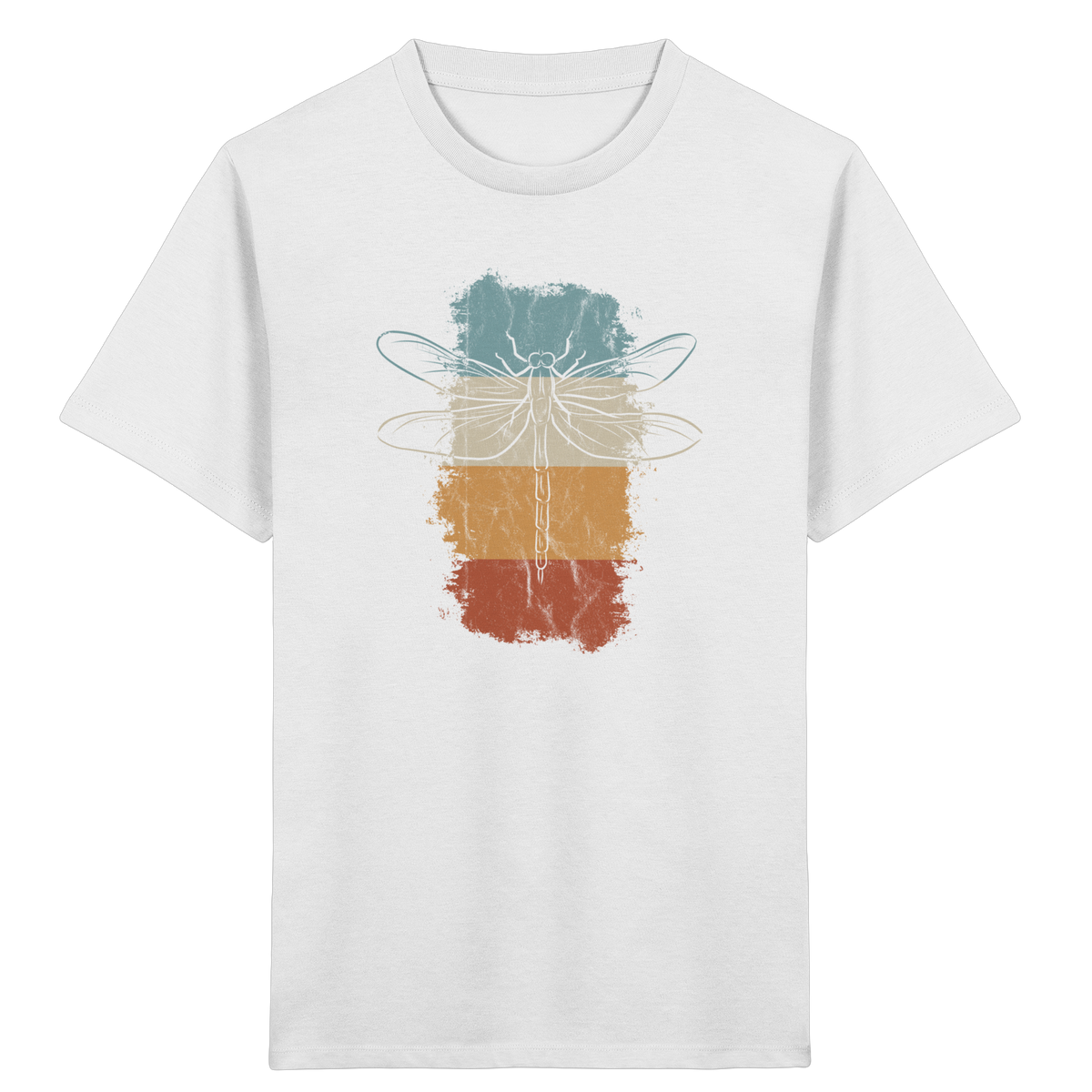 Retro Kunst Libelle | Vintage Dragonfly - Kids Organic Shirt