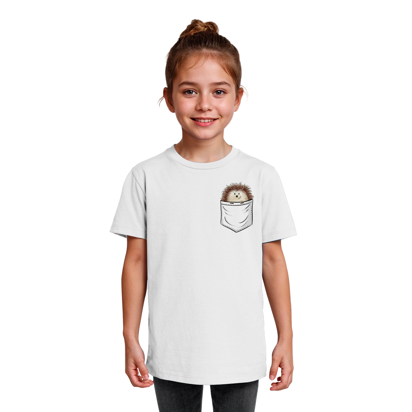 Lustiger Igel in Deiner Brust-Tasche - Kids Organic Shirt
