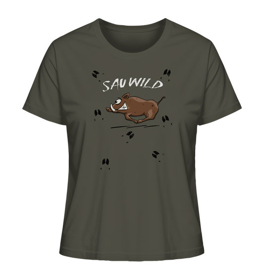 Sauwild wilde Sau | Wildschwein Keiler - Ladies Organic Shirt