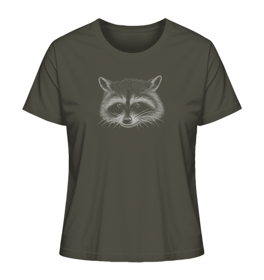 Waschbär Illustration Kritzelkunst - Ladies Organic Shirt