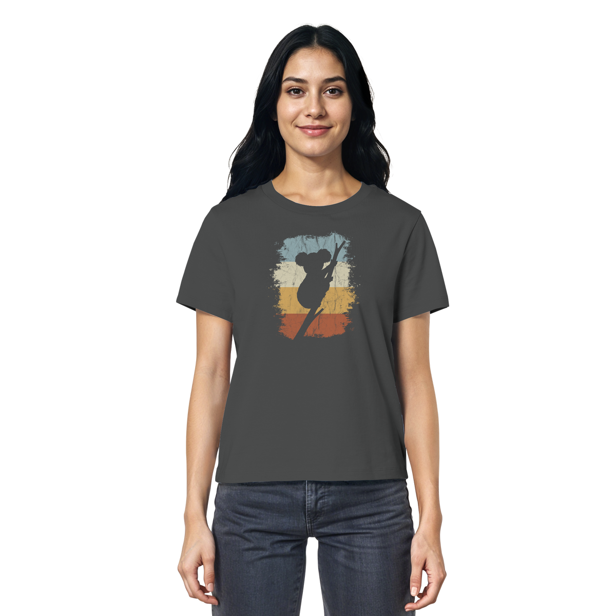 Retro kletternder Koala-Bär - Ladies Organic Shirt