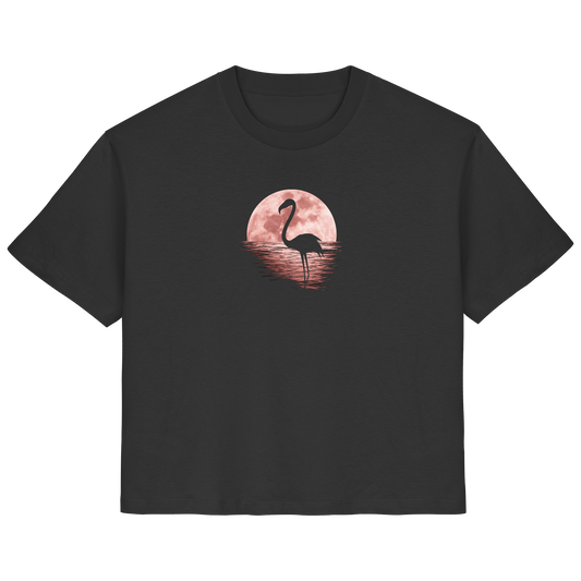 Rosa Vollmond Flamingo - Ladies Organic Shirt