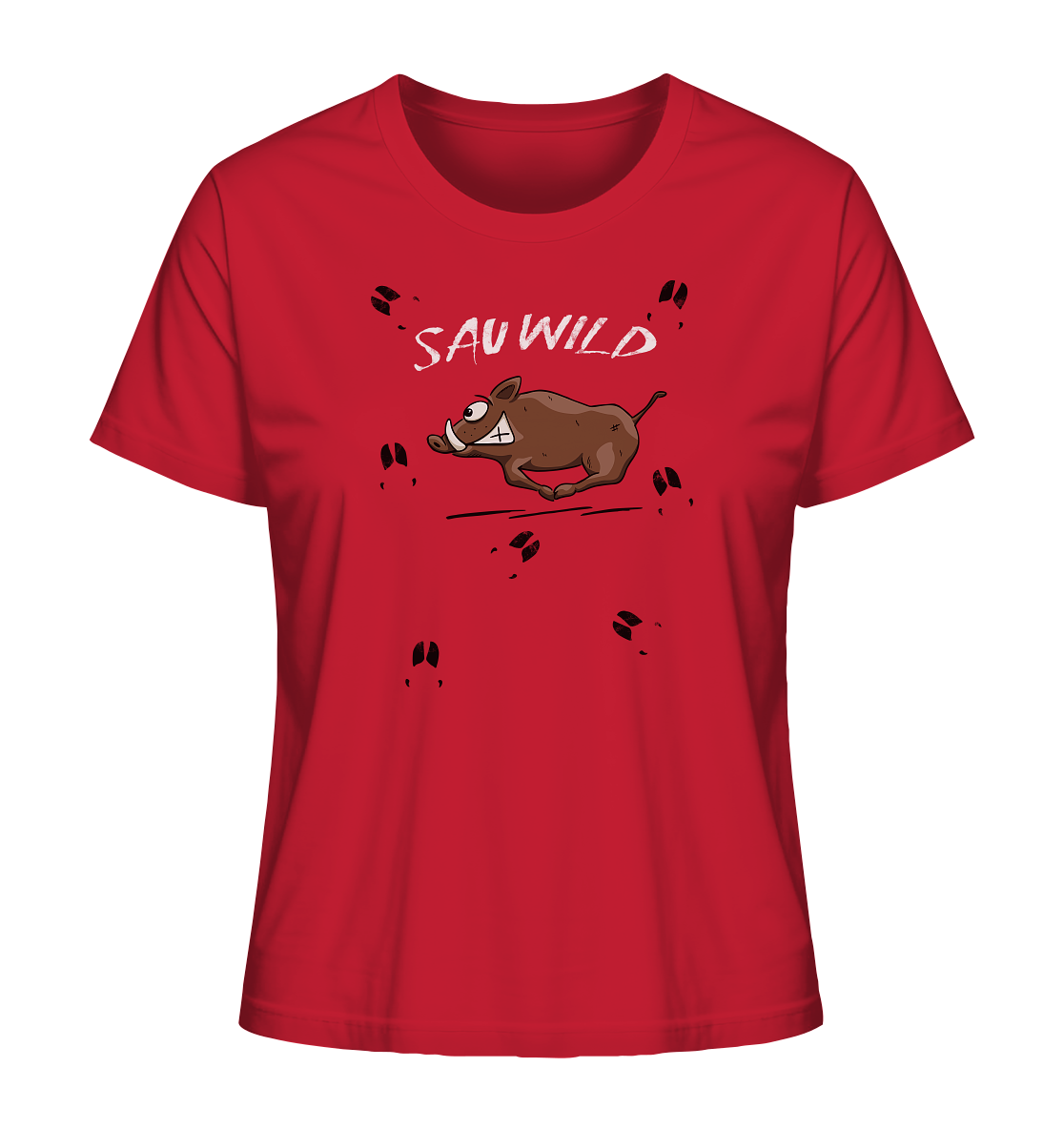 Sauwild wilde Sau | Wildschwein Keiler - Ladies Organic Shirt