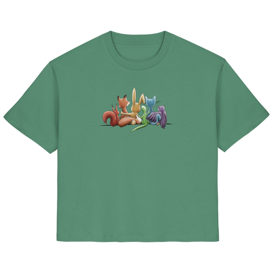 Regenbogen Tiere für Freundschaft, Toleranz und Vielfalt - Ladies Organic Shirt