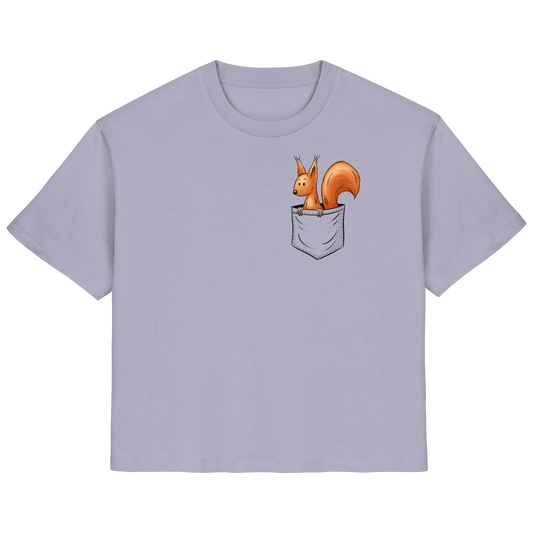 Lässiges Eichhörnchen In Tasche - Ladies Organic Shirt