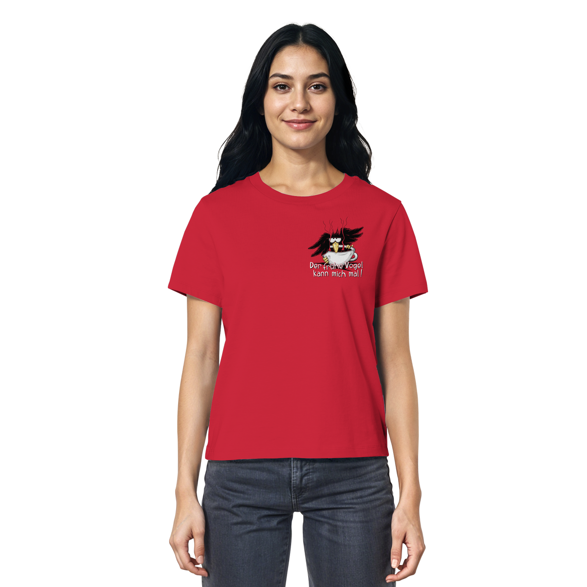 Der frühe Vogel kann mich mal | Kaffee Rabe - Ladies Organic Shirt