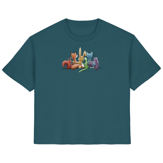 Regenbogen Tiere für Freundschaft, Toleranz und Vielfalt - Ladies Organic Shirt