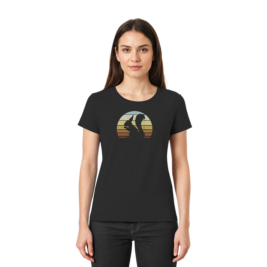Retro Eichhörnchen Silhouette - Ladies Premium Shirt