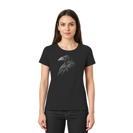 Kritzelkunst Rabe Krähe - Ladies Premium Shirt