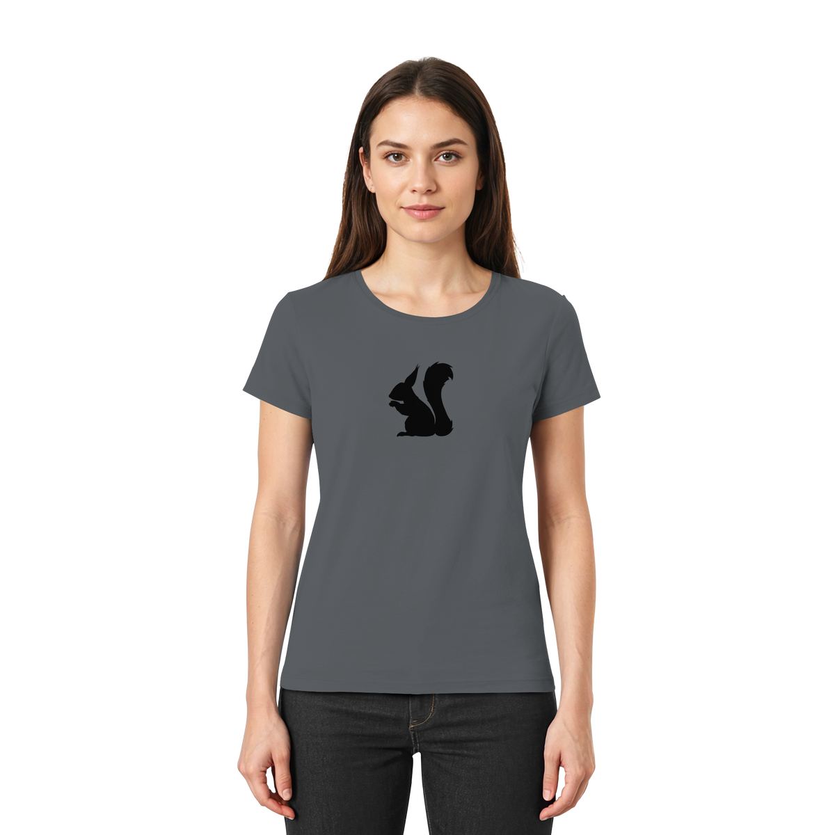 Eichhörnchen Silhouette - Ladies Premium Shirt