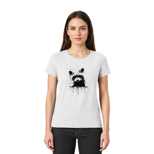 Funky Street Art Waschbär - Ladies Premium Shirt