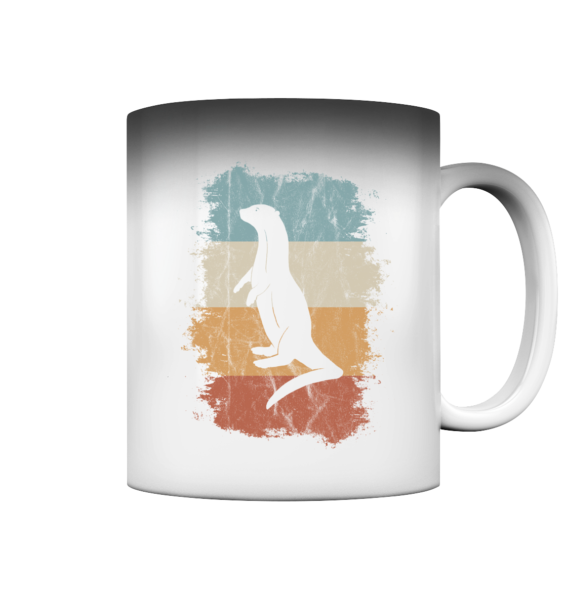 Retro Otter Fischotter Silhouette - Magic Mug