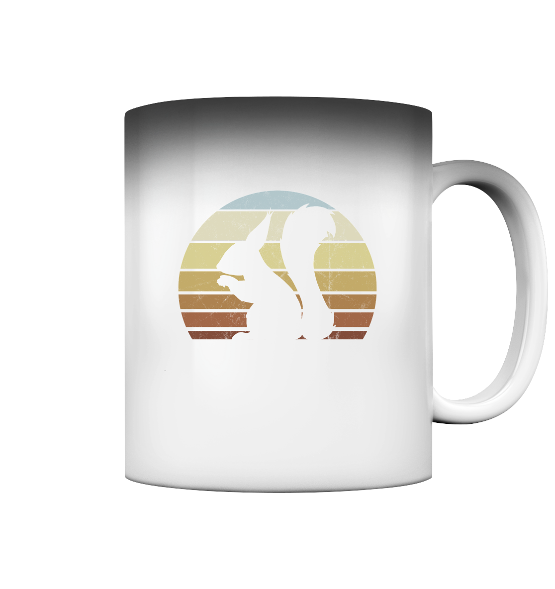 Retro Eichhörnchen Silhouette - Magic Mug