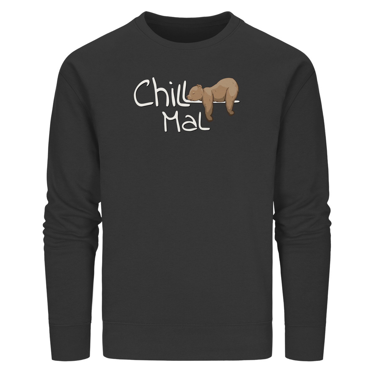 Chill Mal schläfriger Braunbär - Organic Basic Unisex Sweatshirt