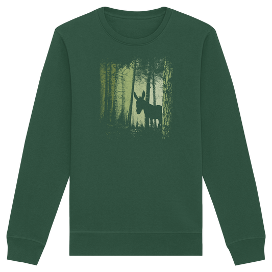 Esel im Zwielicht-Wald - Organic Basic Unisex Sweatshirt