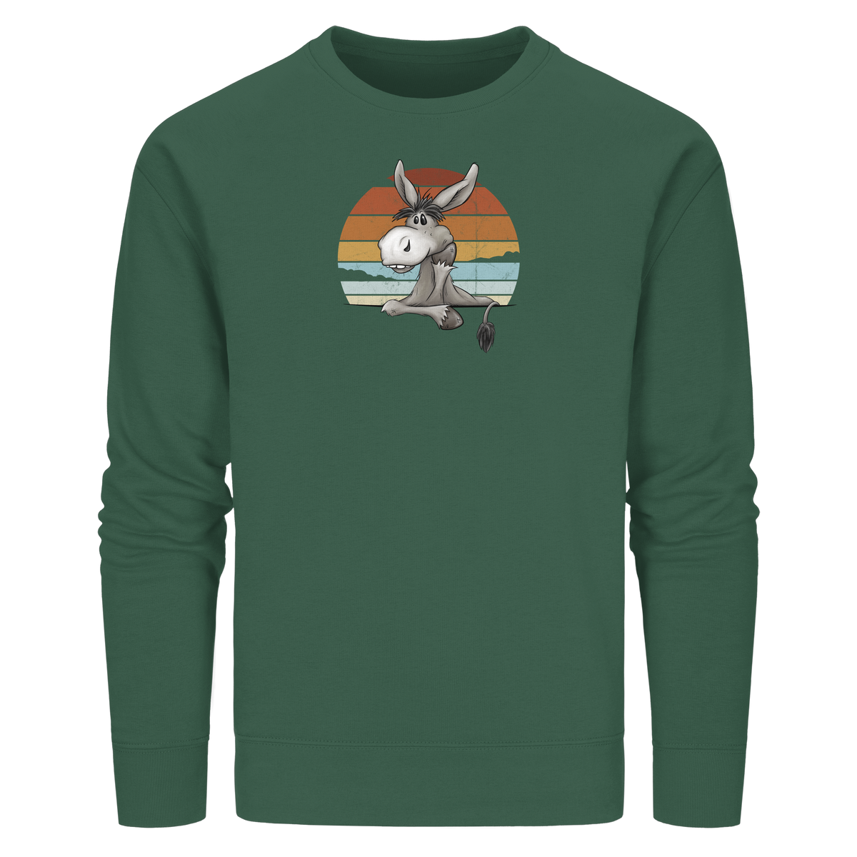 Lässiges Maultier Retro Esel - Organic Basic Unisex Sweatshirt