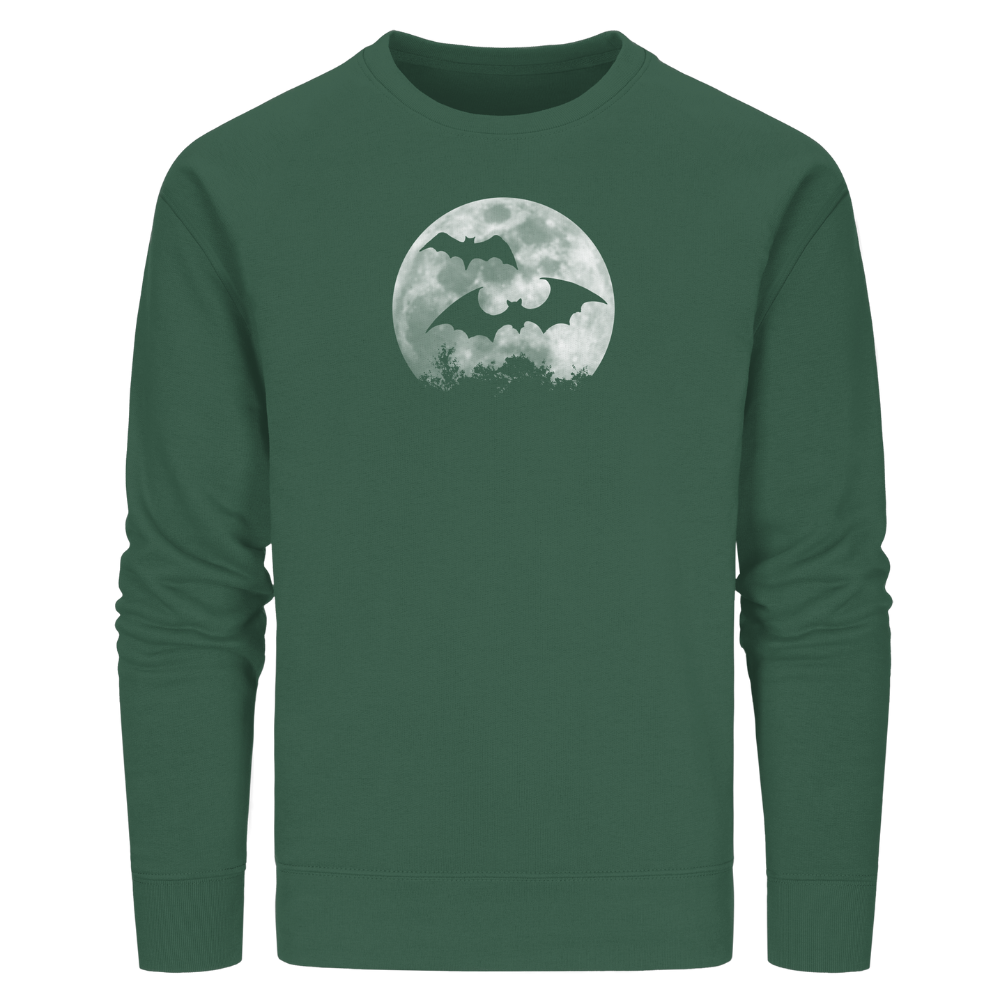 Fledermaus Silhouetten bei Vollmond - Organic Basic Unisex Sweatshirt
