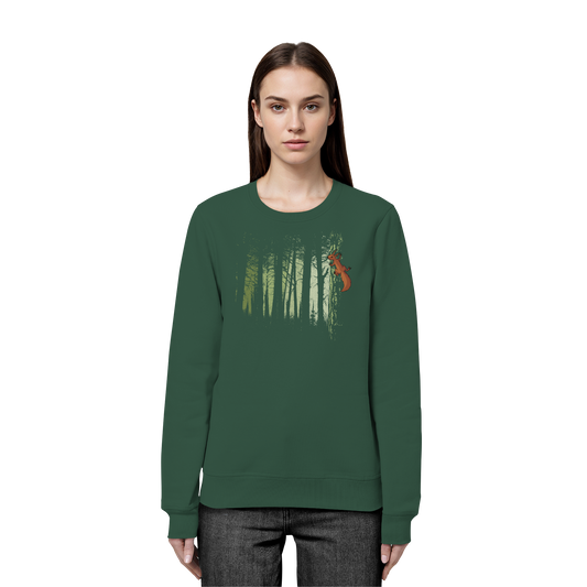Eichhörnchen im Zwielicht-Wald - Organic Basic Unisex Sweatshirt