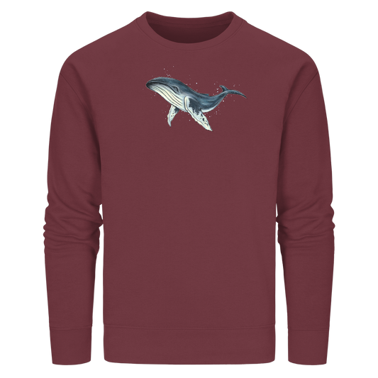Tiefsee Ozean-Riese Buckelwal - Organic Basic Unisex Sweatshirt