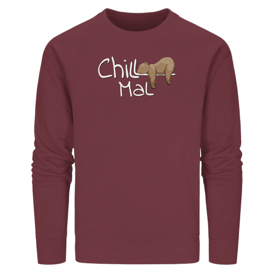 Chill Mal schläfriger Braunbär - Organic Basic Unisex Sweatshirt