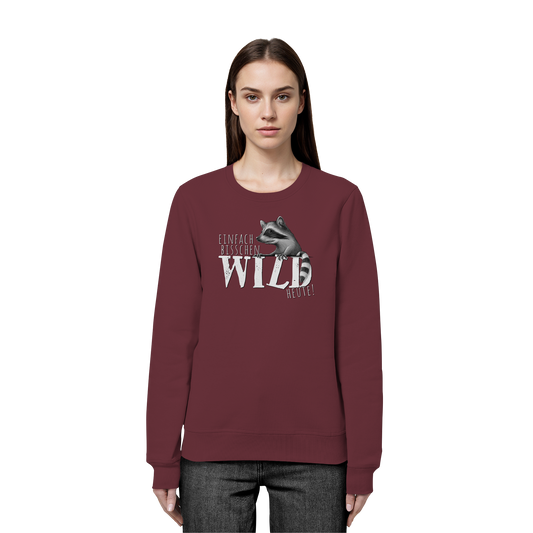 Bisschen wild heute! Waschbär - Organic Basic Unisex Sweatshirt