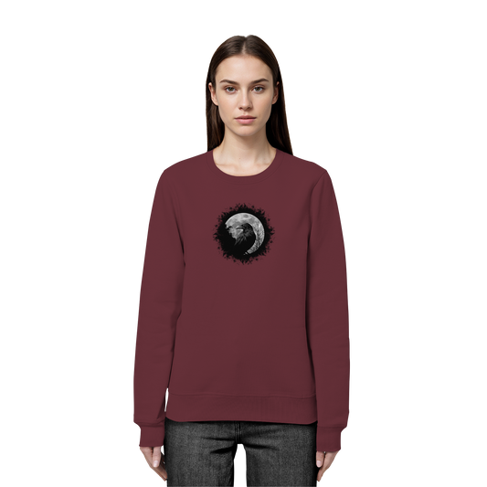 Schwarzer Rabe bei Vollmond - Organic Basic Unisex Sweatshirt