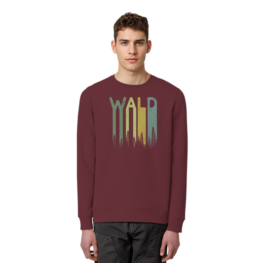 Wald Retro Forst Schriftzug - Organic Basic Unisex Sweatshirt