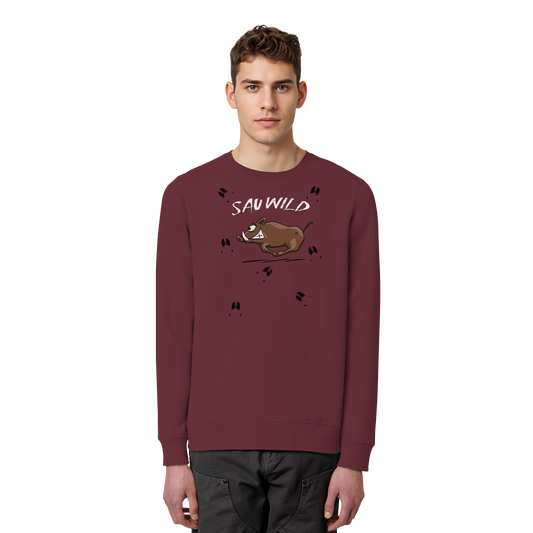 Sauwild wilde Sau | Wildschwein Keiler - Organic Basic Unisex Sweatshirt