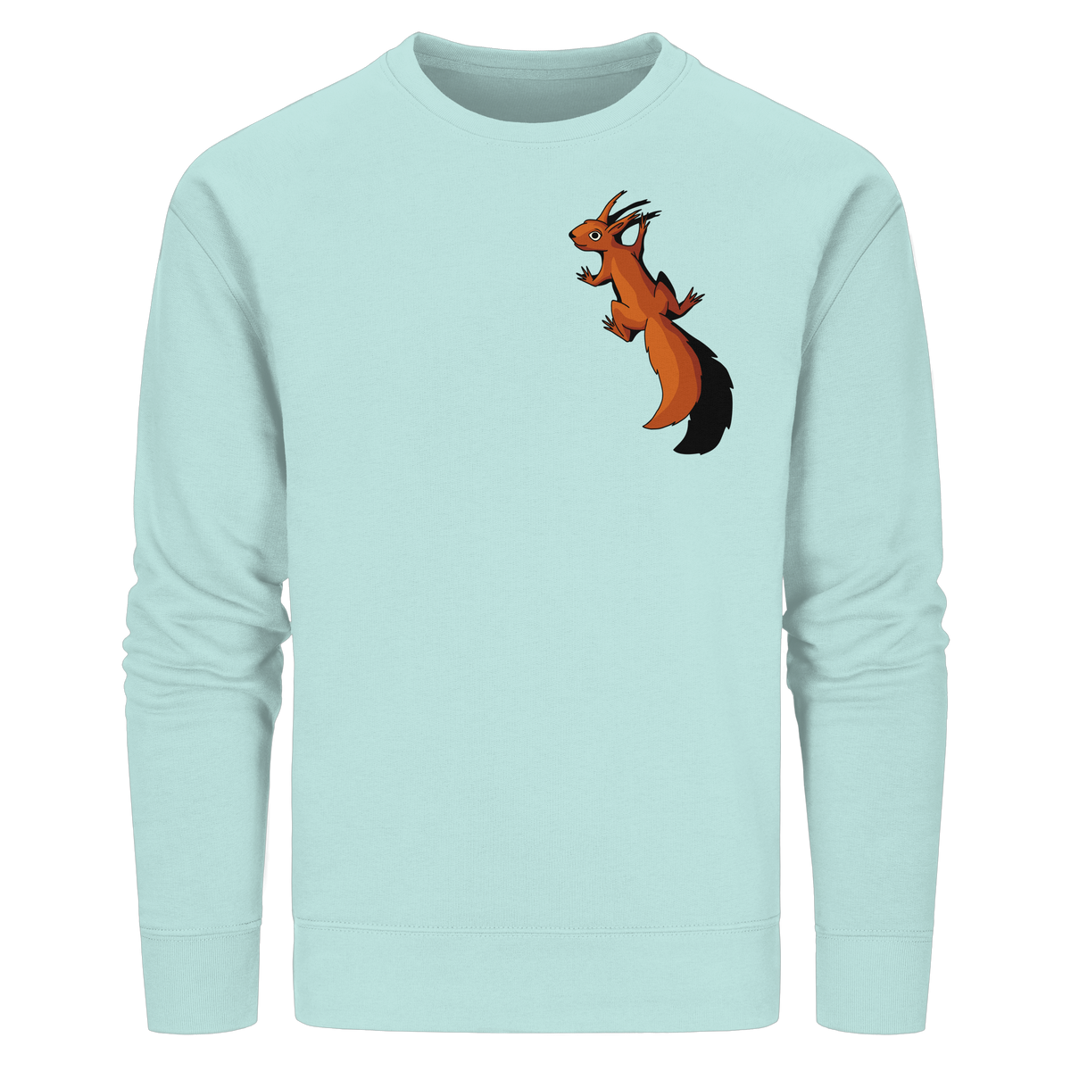 Süßes Eichhörnchen klettert - Organic Basic Unisex Sweatshirt