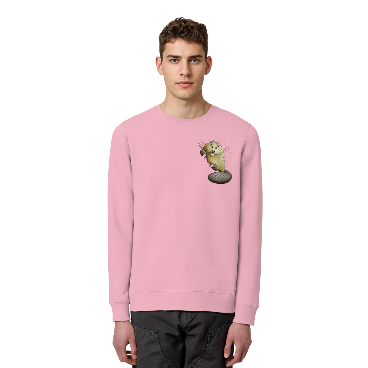 Lustiger frecher Biber - Organic Basic Unisex Sweatshirt